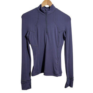 Lululemon It’s Rulu Run Half Zip Pullover 2 Purple Rulu Thumbholes Pockets Mock